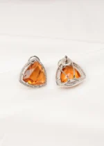 Triangle Fire Earrings (Silver) EAR000722 - Image 3