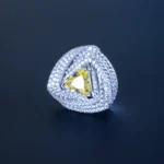 Triangle Yellow Sapphire Cocktail Ring (Silver) RING01198