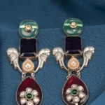 Tribal Bird Danglers (Antique Silver) EAR000611