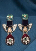 Tribal Bird Danglers (Antique Silver) EAR000611