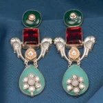 Tribal Bird Danglers (Antique Silver) EAR000612