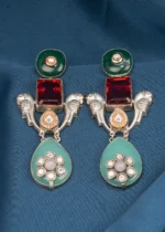Tribal Bird Danglers (Antique Silver) EAR000612