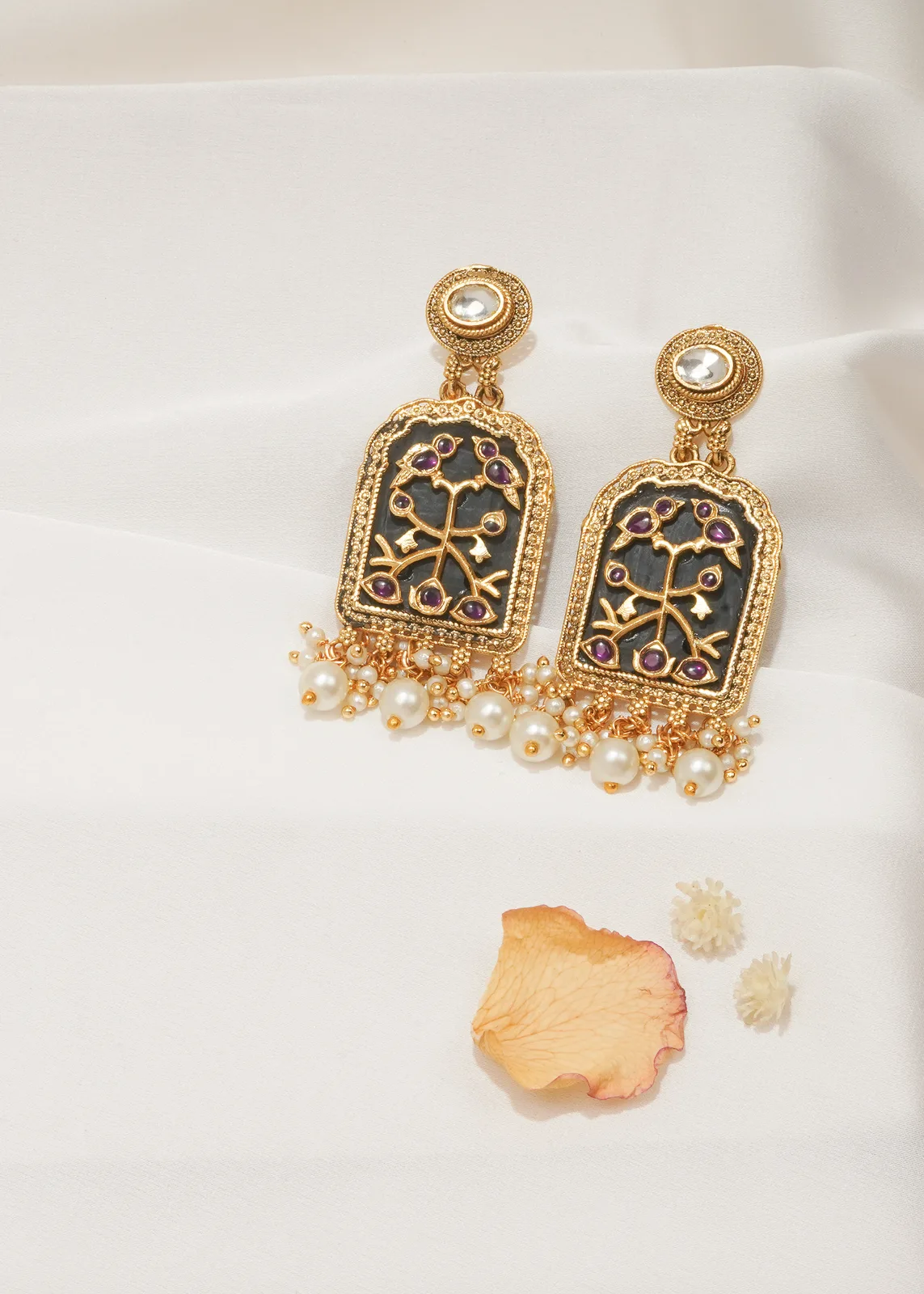 Tribal-Bird-Earrings-Yellow-Gold-EAR000577a Tribal Bird Earrings (Yellow Gold) EAR000577 - Image 1