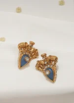 Tribal Blue Earrings (Antique Gold) EAR000552