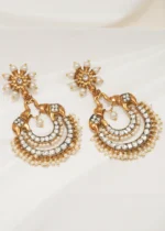 Tribal Elephant Chandbalis (Antique Gold) EAR000636 - Image 2