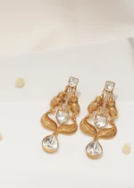 Tribal Elephant Danglers (Yellow Gold) EAR000560 - Image 3