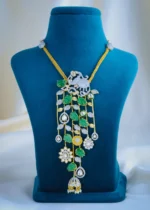 Tribal Elephant Fusion Polki Necklace Set (Yellow Gold) NEC001080 - Image 2