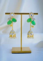 Tribal Elephant Fusion Polki Necklace Set (Yellow Gold) NEC001080 - Image 3