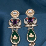 Tribal Paisley Danglers (Antique Silver) EAR000609