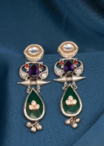 Tribal Paisley Danglers (Antique Silver) EAR000609