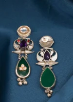 Tribal Paisley Danglers (Antique Silver) EAR000609 - Image 3