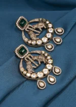 Tribal Polki Earrings (Victorian Gold) EAR000615 - Image 2
