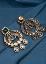 Tribal Polki Earrings (Victorian Gold) EAR000615 - Image 3
