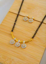 Triple Dangling Mangalsutra Set (Yellow Gold) MANG01520 - Image 2