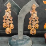 Triple-Jhumki Diamond Danglers (Yellow-Gold) EAR000022