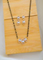 Triple Solitaire Mangalsutra Set (Yellow Gold) MANG01522 - Image 2