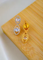 Triple Solitaire Mangalsutra Set (Yellow Gold) MANG01522 - Image 3