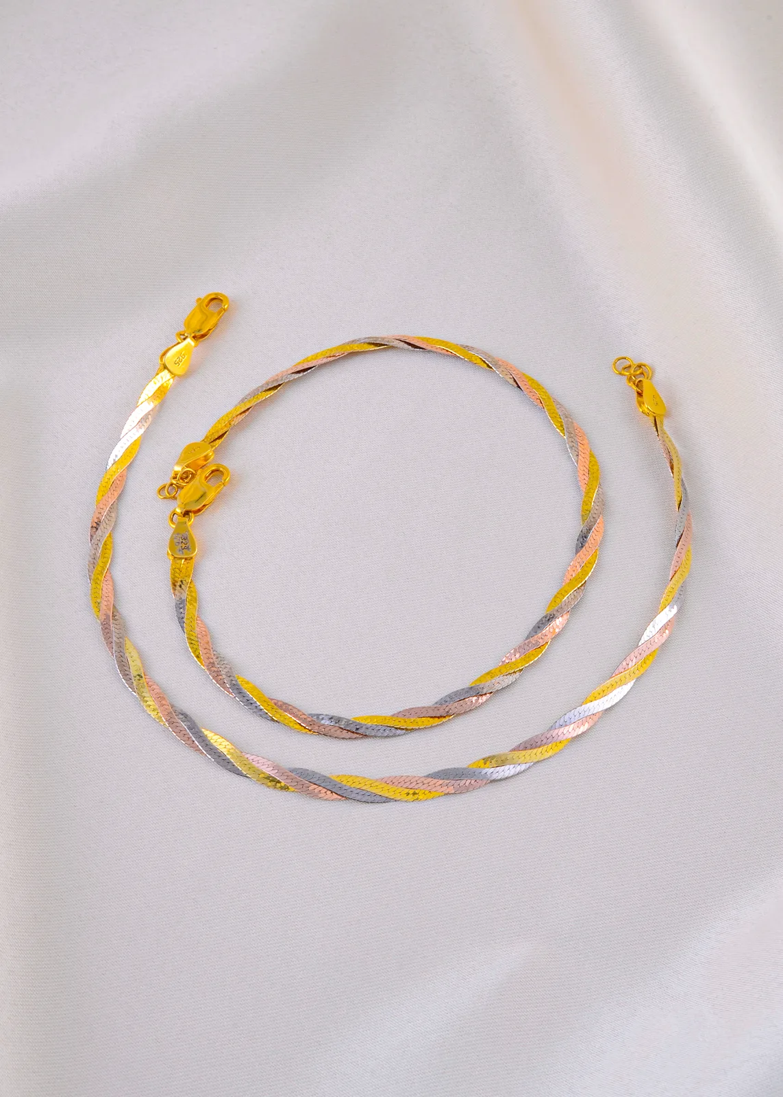 Triveni-Twist-Payal-Tri-color-ANK001841a Triveni Twist Payal (Tri-color) ANK001841 - Image 1