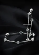Twilight Bloom Bangle (Silver) BAN002563 - Image 2