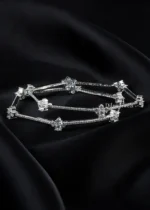 Twilight Bloom Bangle (Silver) BAN002563 - Image 3