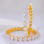 Twilight Hearts Bangles (Yellow Gold) BAN002035