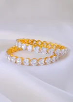 Twilight Hearts Bangles (Yellow Gold) BAN002035 - Image 3