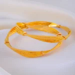 Twilight Twist Bangles (Yellow Gold) BAN001940