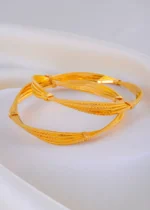 Twilight Twist Bangles (Yellow Gold) BAN001940