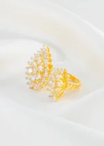Twin Blossom Diamond Ring (Yellow Gold) RING02691 - Image 2