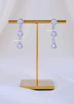 Twin Heart Radiance AD Necklace Set (Silver) NEC002266 - Image 3