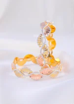 Twin-Tone Petal Shine Bangles (two colour) BAN002270 - Image 2