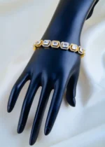 Twinkle Link Tennis Bracelet (Yellow Gold) BRA001670 - Image 2