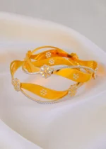 Twist Blossom Bangles (Dual Plating) BAN001927 - Image 4