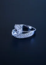 Twisted Band Solitaire Ring (Silver) RING01225 - Image 2