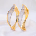 Twisted Sparkle AD Bangles (Yellow Gold) BAN002269