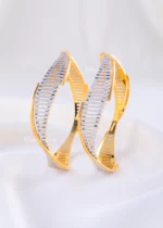 Twisted Sparkle AD Bangles (Yellow Gold) BAN002269