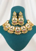 Vasundhara Beaded Necklace Set (Yellow Gold) NEC002718