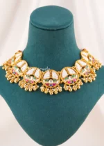 Vasundhara Beaded Necklace Set (Yellow Gold) NEC002718 - Image 2