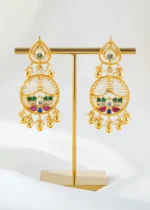 Vasundhara Beaded Necklace Set (Yellow Gold) NEC002718 - Image 3