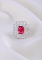 Verdant Crown Ruby Ring (Silver) RING01855
