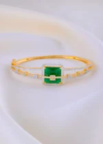 Verdant Sparkle Emerald Bracelet (Yellow Gold) BRA001890