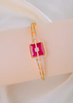 Verdant Sparkle Ruby Bracelet (Yellow Gold) BRA001891 - Image 2