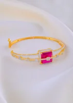 Verdant Sparkle Ruby Bracelet (Yellow Gold) BRA001891 - Image 3