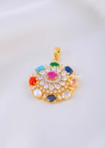 Vibrant Nine-Gem Inspired Pendant Set (Yellow Gold) PSET02381 - Image 2