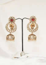 Victorian Chandbali & Jhumka (Victorian Gold) EAR000590
