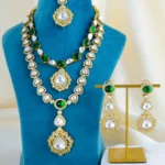 Victorian Grandeur Kundan Polki Long Necklace Set (Victorian) NEC001579