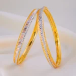 Whisper Shine Bangles (Tri-Color Plating) BAN001935