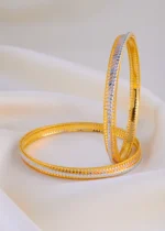 Whisper Shine Bangles (Tri-Color Plating) BAN001935 - Image 3