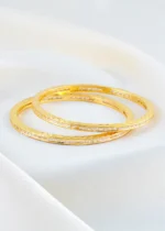 White Channel Bangles (Yellow-Gold) BAN000392 - Image 3