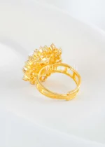 White Gold Plated Diamond, Pearls Ring- RING02765 - Image 3